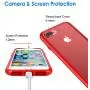 JETech Case for Apple iPhone 8 Plus and iPhone 7 Plus 5.5-Inch, Shock-Absorption Bumper Cover, Anti-Scratch Clear Back, Red
