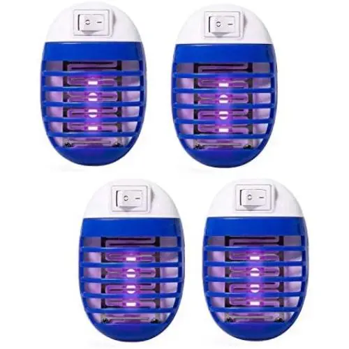 4 Pack Electric Bug Zapper, Plug in Mosquito Killer with UV LED Night Light, Electronic Insect Fly Trap for Indoor Outdoor Use 4 Pack Electric Bug Zapper, Plug in Mosquito Killer with UV LED Night Light, Electronic Insect Fly Trap for Indoor Outdoor Use
