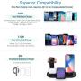 LUKKAHH Wireless Charger, 4 in 1 Wireless Charging Station for Apple Watch and Airpods Pro, Charger Stand for Multiple Devices, Qi Fast Wireless Charging Dock for iPhone 11/11 Pro Max/X/XS/XS/8/8 Plus
