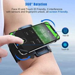 Running Phone Holder VUP IPhone Armband Detachable 360 Rotatable Arm Bands for Cell Phone Fit Any 4-6.5" Phones iPhone Xs Max XR X 8 7 6 6S Plus Samsung Galaxy S9+ S9 S8 S7 S6 Edge Note 8 Google Pixel