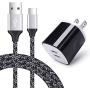 USB C Charger, AndHot Dual Port 2.1A Charger Block Plug with 6ft Type C Fast Charging Cable Compatible with Samsung Galaxy S10 Note 10 A50, LG Stylo 5/4 G8 G7 V50 ThinQ, Moto G8 G7 G6 Z4, OnePlus 7 6T