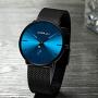 Mens Watches Ultra-Thin Minimalist Waterproof - Fashion Wrist Watch for Men Unisex Dress with Stainless Steel Mesh Band