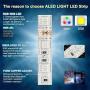 ALED LIGHT Bluetooth LED Strip Lights, 5050 16.4 ft/5 Meter 150 LED Stripes Lights Smart-Phone Controlled Waterproof RGB LED Band Light for Home&Outdoor Decoration