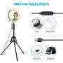 Selfie Ring Light with Tripod Stand and Cell Phone Holder for Live Stream/Tiktok, SPRITREE 10.2" Dimmable LED Camera Ringlight for Makeup/YouTube, Compatible with iPhone & Android