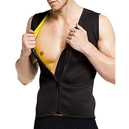 Roseate Mens Body Shaper Hot Sweat Workout Tank Top Slimming Sauna Vest Neoprene Compression Thermal Shirt