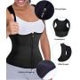 GAODI Women Waist Trainer Vest Slim Corset Neoprene Sauna Tank Top Zipper Weight Loss Body Shaper Shirt