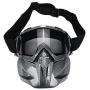 Keenso Motorcycle Goggles Mask, Unisex Outdoor Helmet Goggles Detachable Face Mask UV Protection Anti-Fog Windproof Adjustable Goggles for Motocross Riding Cycling Racing