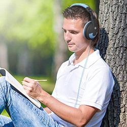 VCOM Wired Headphones with Microphone, Stereo Over Ear Headset Lightweight Portable Earphones 3.5mm Jack Compatible for iPad Tablets PS4 Xbox One Smartphones MacBook Surface Laptops MP3 Skype (Blue)