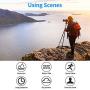 Camera Tripod, FOSITAN 72-inch Compact Travel Tripod with Quick Release Plate and Phone Holder for Camera DSLR Canon Nikon Sony Smartphone Video Tripod with 360° Panorama for Video Shoting Still-Lifes