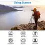 Camera Tripod, FOSITAN 72-inch Compact Travel Tripod with Quick Release Plate and Phone Holder for Camera DSLR Canon Nikon Sony Smartphone Video Tripod with 360° Panorama for Video Shoting Still-Lifes