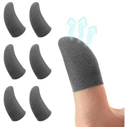Newseego Mobile Game Controller Finger Sleeve Sets [6 Pack],Smooth Thin Anti-Sweat Breathable Full Touch Screen Sensitive Shoot Aim Joysticks Finger Set for Knives Out/Rules of Survival-Gray