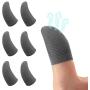 Newseego Mobile Game Controller Finger Sleeve Sets [6 Pack],Smooth Thin Anti-Sweat Breathable Full Touch Screen Sensitive Shoot Aim Joysticks Finger Set for Knives Out/Rules of Survival-Gray