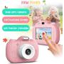 SDUSEIO Kids Digital Cameras Touch Screen Camera 1080P HD Mini Video Camera Girls Birthday Gifts Selfie Action Camera with 32G SD Card Outdoor Toys for Age 3-12 Year Old Boys & Girls