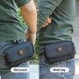 VIIGER Multipurpose Canvas Belt Pouch with Belt Loop Pouch Bag Smartphone Carrying Case Phone Belt Holder Holster iPhone 11 Pro Max Holster Case Molle Waist Bag for iPhone 11,11 Pro,XR,8 Plus,Black