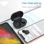Kurdene Small Wireless Earbuds,Bluetooth Earbuds with Charging Case Bass Sounds IPX8 Waterproof Sports Headphones with Mic Touch Control 24H Playtime for iPhone/Samsung/Android-Black