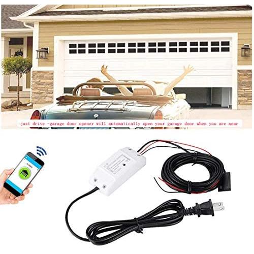 Smart Wi-Fi Alexa Garage Door Openers Remote control Smart Phone Wireless Android iOS APP Compatible with Alexa and Google Assistant IFTTT, No Hub needed