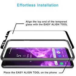 TOCOL for Samsung Galaxy S9 Plus Screen Protector, Tempered Glass 3D Curved Full Coverage (Easy Installation Tray) (Not for Galaxy S9)