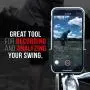 Enduro Golf Cart Mount for Phone and SkyCaddie SX500 - TACKFORM [Enduro Series] - Rock Solid All-Metal Holder for Phones and GPS up to 3.4&quot Wide. Industrial Spring Grip.