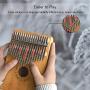 Kalimba, Finger Piano17 key Thumb Piano Mbira Mahogany Wood Kalimba Beginner Music Instrument with Tuning Hammer/Bag/Pickup/Key Stickers