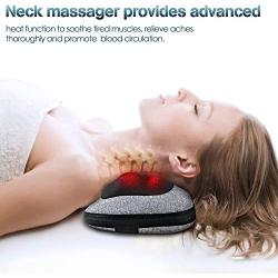 VIKTOR JURGEN Back Massager, Neck Massager with Heat, Massage Pillow Gifts for Men & Women, Electric Shiatsu Back Massager, Deep Kneading Shoulder Massager for Full Body Muscle,Massage at Home, Car