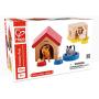 Family Pets Wooden Dollhouse Animal Set by Hape | Complete Your Wooden Dolls House with Happy Dog, Cat, Bunny Pet Set with Complimentary Houses and Food Bowls