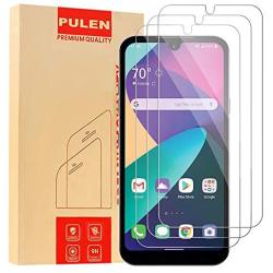 [3-Pack] PULEN for LG K31/LG Risio 4/LG Aristo 5/LG Fortune 3/LG Phoenix 5 Screen Protector Tempered Glass,HD Clear Scratch Resistant Bubble Free Anti-Fingerprints 9H Hardness