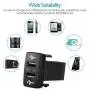 MICTUNING UC001 2.1A Dual USB Power Socket Compatible with Smart Phone PDA iPad iPhone Charger Replacement for Toyota MICTUNING UC001 2.1A Dual USB Power Socket Compatible with Smart Phone PDA iPad iPhone Charger Replacement for Toyota