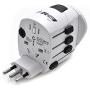 Safest World Travel Adapter Grounded by Orei 3 Prong Plug for Laptop, Chargers, USB Device, Cell Phones - M8 Plus