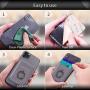 Toydoooco Phone Card Holder with Phone Ring Grip, Adhesive Wallet Cell Phone Pocket Credit Card ID Case for Back of Phone,3M Sticker, Stick-on,Card Sleeve for iPhone,Samsung, Smartphones- Grey