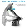 Dashboard Mount, WixGear Universal Magnetic Car Mount Holder, Windshield Mount and Dashboard Mount Holder for Cell Phones and Tablets with Long Adjustable Arm – (New Rectangle Head)