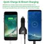 USB Car Charger, AI AIKENUO 48W Cars Adapter with Dual Ports Quick Charge 3.0, Fast Charging Auto Chargers for QC Devices, Android Phone,Samsung,iPhone,Tablets and More