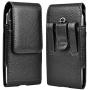 Takfox Phone Holster for Samsung Galaxy S20 S10 S10e S9 S8 S7 Edge,Note 10 Note 9 Note 8,A10e A20 A30 A50, J7 J3 Cell Phone Belt Clip Holster Premium Leather Carrying Phone Pouch w Card Holder,Black