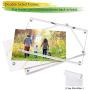 Boxalls 3.5x5 Inches Acrylic Picture Frames, Desktop Frameless Photo Frames with Magnetic, Double Sided Transparent