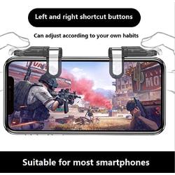 ZIYUMR PUBG Mobile Game Controller, Shooting Assist Button, Mobile Trigger, Mobile Game Joystick for 4-6.5 inch Android and Other Smart Phone (Black)