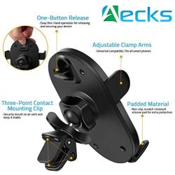 Aecks Phone Holder for Car, Universal Compatible Air Vent Mount Cradle, Fits All Smart Phone, iPhone 11 11Pro 11Pro Max/Xs/Xs Max 8 7, Pixel 4 4XL 3 3XL, Galaxy S9 S10 Note, LG Nexus Nokia and More