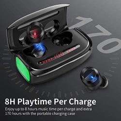 Wireless Earbuds with 3000mAh Charging Case, Upgrated Bluetooth V5.0 Wireless Headphones 170 Hours Music Time, TWS Touch Control Deep Bass Stereo IPX5 Waterproof Earphones for iPhone Android