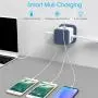 BESTEK Compact Power Strip Travel Cube 3-Outlet and 4 USB Charging Station with Mountable Detachable Base, 5 Feet Extension Cord, Flat Plug,1875W BESTEK Compact Power Strip Travel Cube 3-Outlet and 4 USB Charging Station with Mountable Detachable Base, 5 Feet Extension Cord, Flat Plug,1875W