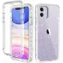 LONTECT for iPhone 11 Case Built-in Screen Protector Glitter Clear Sparkly Bling Rugged Shockproof Hybrid Full Body Protective Case Cover for Apple iPhone 11 6.1 2019, Clear/Silver Glitter LONTECT for iPhone 11 Case Built-in Screen Protector Glitter Clear Sparkly Bling Rugged Shockproof Hybrid Full Body Protective Case Cover for Apple iPhone 11 6.1 2019, Clear/Silver Glitter