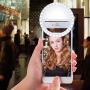 Meifigno Phone Selfie Ring Light, [Rechargeable] with 36 LED Lights, 3-Level Adjustable Brightness Clips On Makeup Light for iPhone X Xr Xs Max 7 8 Plus 11 12 Pro Android iPad Laptop Sumsung, White