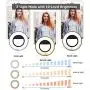 Selfie Ring Light with Stand and Cell Phone Holder,Anyoug Mini LED Ring Light Phone Makeup Light for Live Stream/Makeup with Flexible Arms [3-Light Mode] [10-Level Brightness] for iPhone Android