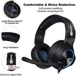 NUBWO Gaming Headset for Xbox One PS4 PC Gaming and Nintendo Switch,Stereo Surround Noise Cancelling Over Ear Gaming Headphones with Mic Volume Control for Xbox 1 S Playstation 4 Laptop,PC,Mac,iPad