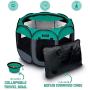Ruff n Ruffus Portable Foldable Pet Playpen + Carrying Case & Collapsible Travel Bowl | Indoor/Outdoor use | Water Resistant | Removable Shade Cover | Dogs/Cats/Rabbit | Available in 3 Sizes