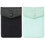 FRIFUN Cell Phone Wallet Ultra-Slim Self Adhesive Credit Card Holder Stick on Wallet Cell Phone Leather Wallet for Smartphones Covers Credit Cards and Cash (Black + Mint) 2 Packs