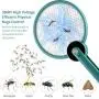 Bug Zapper, 2 in 1 Foldable Electric Fly Swatter & Bug Zapper Racket, Fly Killer & Mosquito Killer for Travel, Camping, Indoor and Outdoor Pest Control, USB Rechargeable, 3 Layers Safety Mesh Bug Zapper, 2 in 1 Foldable Electric Fly Swatter & Bug Zapper Racket, Fly Killer & Mosquito Killer for Travel, Camping, Indoor and Outdoor Pest Control, USB Rechargeable, 3 Layers Safety Mesh