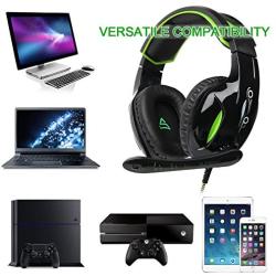 SUPSOO G813 Xbox One, PS4 Gaming Headset 3.5mm wired Over-ear Noise Isolating Microphone Volume Control for Mac / PC/ Laptop / PS4/Xbox one -Black