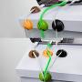 MXTECHNIC Cable Wire Clips Cord Holder Management System Clips Camps Durable Self Adhesive Multipurpose Wall Desktop Cable Charger Organizer Cleaner and Safer for Desks,Mouse,Computers or Cell Phones