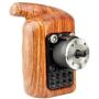 NICEYRIG Rosette Wooden Handle Grip (M6 Thread Diameter 31.8mm) Applicable Nikon Compatible with Canon Camera Cage Shoulder Mount Support Rig (Left Side)