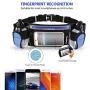 TOMSHOO Hydration Running Belt with 2 BPA-Free Water Bottles Touchscreen Zipper Pockets and Adjustable Straps Fit All Smartphones Holder Waist Belt for Outdoor Sport Marathon Running Cycling Jogging