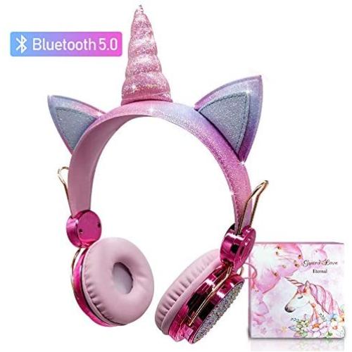 Kids Headphones, Wireless headphones for kids Unicorn headphones for girls Bluetooth headphones with Adjustable Headband, Over On Ear Headset w/Mic for Smartphones/School/Kindle/Tablet/PC Online Study Kids Headphones, Wireless headphones for kids Unicorn headphones for girls Bluetooth headphones with Adjustable Headband, Over On Ear Headset w/Mic for Smartphones/School/Kindle/Tablet/PC Online Study