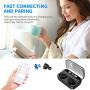 Latest Wireless Earbuds, RegeMoudal Deep Bass Wireless Bluetooth Earbuds with Charging Display, IPX7 Waterproof and Built-in Microphone, Bluetooth 5.0 Hi-Fi Stereo Sound with 4000mAH Charging Case
